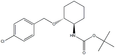 Trans-Tert-Butyl (2-((4-Chlorobenzyl)Oxy)Cyclohexyl)Carbamate Struktur