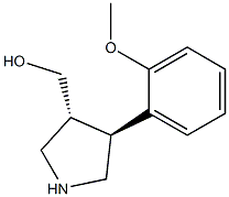 ((3R,4S)-4-(2-methoxyphenyl)pyrrolidin-3-yl)methanol Struktur