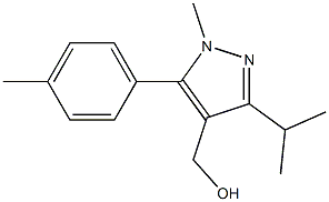 (3-isopropyl-1-methyl-5-p-tolyl-1H-pyrazol-4-yl)methanol Struktur