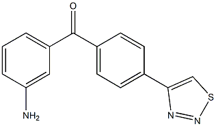 (4-(1,2,3-thiadiazol-4-yl)phenyl)(3-aminophenyl)methanone Struktur