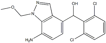 (7-amino-1-(methoxymethyl)-1H-indazol-4-yl)(2,6-dichlorophenyl)methanol Struktur