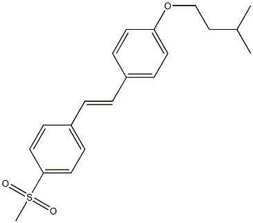 (E)-1-(isopentyloxy)-4-(4-(methylsulfonyl)styryl)benzene Struktur