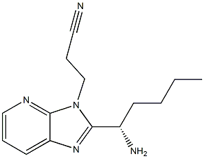 (S)-3-(2-(1-aminopentyl)-3H-imidazo[4,5-b]pyridin-3-yl)propanenitrile Struktur