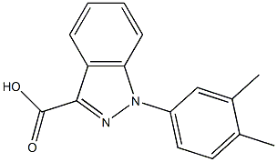 1-(3,4-dimethylphenyl)-1H-indazole-3-carboxylic acid Struktur