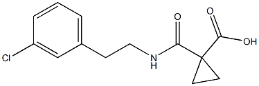 1-(3-chlorophenethylcarbamoyl)cyclopropanecarboxylic acid Struktur