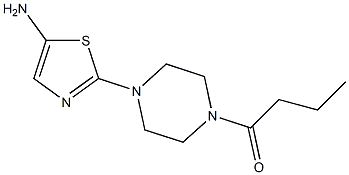 1-(4-(5-aminothiazol-2-yl)piperazin-1-yl)butan-1-one Struktur