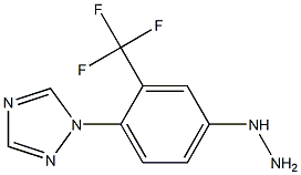 1-(4-hydrazinyl-2-(trifluoromethyl)phenyl)-1H-1,2,4-triazole Struktur