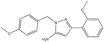 1-(4-methoxybenzyl)-3-(2-methoxyphenyl)-1H-pyrazol-5-amine Struktur