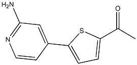 1-(5-(2-aminopyridin-4-yl)thiophen-2-yl)ethanone Struktur