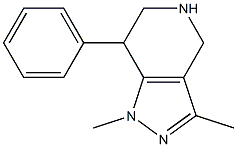 1,3-dimethyl-7-phenyl-4,5,6,7-tetrahydro-1H-pyrazolo[4,3-c]pyridine Struktur