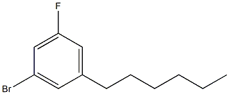 1-bromo-3-fluoro-5-hexylbenzene Struktur