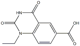 1-ethyl-2,4-dioxo-1,2,3,4-tetrahydroquinazoline-6-carboxylic acid Struktur