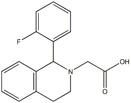 2-(1-(2-fluorophenyl)-3,4-dihydroisoquinolin-2(1H)-yl)acetic acid Struktur