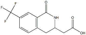 2-(1-oxo-7-(trifluoromethyl)-1,2,3,4-tetrahydroisoquinolin-3-yl)acetic acid Struktur