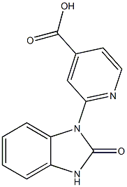 2-(2-oxo-2,3-dihydro-1H-benzo[d]imidazol-1-yl)isonicotinic acid Struktur