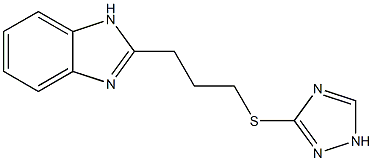 2-(3-(1H-1,2,4-triazol-3-ylthio)propyl)-1H-benzo[d]imidazole Struktur