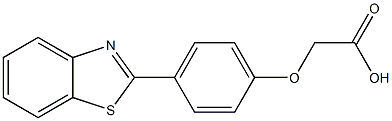 2-(4-(benzo[d]thiazol-2-yl)phenoxy)acetic acid Struktur