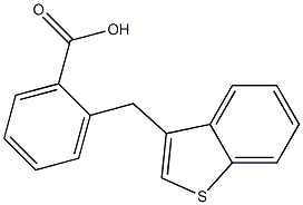 2-(benzo[b]thiophen-3-ylmethyl)benzoic acid Struktur