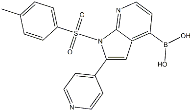 2-(pyridin-4-yl)-1-tosyl-1H-pyrrolo[2,3-b]pyridin-4-ylboronic acid Struktur