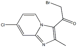 2-bromo-1-(7-chloro-2-methylimidazo[1,2-a]pyridin-3-yl)ethanone Struktur