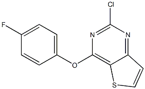 2-chloro-4-(4-fluorophenoxy)thieno[3,2-d]pyrimidine Struktur