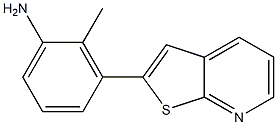 2-methyl-3-(thieno[2,3-b]pyridin-2-yl)aniline Struktur