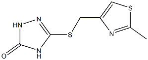 3-((2-methylthiazol-4-yl)methylthio)-1H-1,2,4-triazol-5(4H)-one Struktur