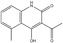 3-acetyl-4-hydroxy-5-methylquinolin-2(1H)-one Struktur