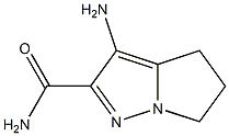 3-amino-5,6-dihydro-4H-pyrrolo[1,2-b]pyrazole-2-carboxamide Struktur