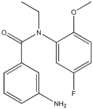 3-amino-N-ethyl-N-(5-fluoro-2-methoxyphenyl)benzamide Struktur