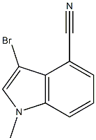 3-bromo-1-methyl-1H-indole-4-carbonitrile Struktur