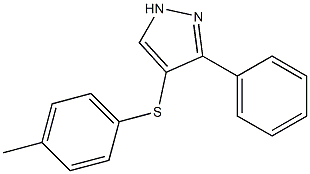 3-phenyl-4-(p-tolylthio)-1H-pyrazole Struktur