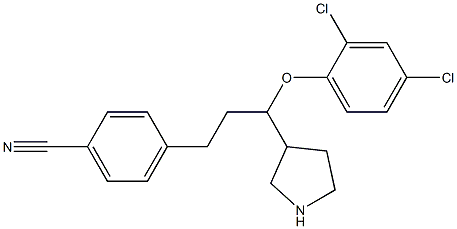 4-(3-(2,4-dichlorophenoxy)-3-(pyrrolidin-3-yl)propyl)benzonitrile Struktur