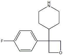 4-(3-(4-fluorophenyl)oxetan-3-yl)piperidine Struktur