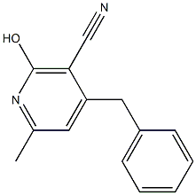 4-benzyl-2-hydroxy-6-methylnicotinonitrile Struktur