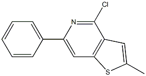 4-chloro-2-methyl-6-phenylthieno[3,2-c]pyridine Struktur