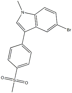 5-bromo-1-methyl-3-(4-(methylsulfonyl)phenyl)-1H-indole Struktur