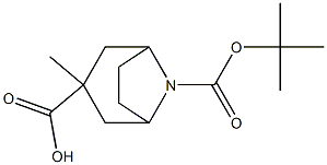 8-tert-butyl 3-methyl 8-azabicyclo[3.2.1]octane-3,8-dicarboxylate Struktur