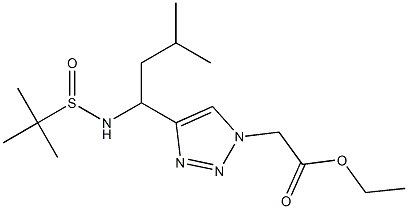 ethyl 2-(4-(1-(1,1-dimethylethylsulfinamido)-3-methylbutyl)-1H-1,2,3-triazol-1-yl)acetate Struktur