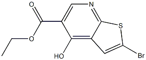 ethyl 2-bromo-4-hydroxythieno[2,3-b]pyridine-5-carboxylate Struktur