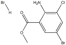 methyl 2-amino-5-bromo-3-chlorobenzoate hydrobromide Struktur