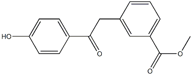 methyl 3-(2-(4-hydroxyphenyl)-2-oxoethyl)benzoate Struktur