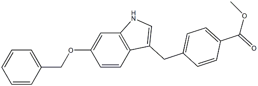 methyl 4-((6-(benzyloxy)-1H-indol-3-yl)methyl)benzoate Struktur