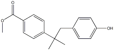 methyl 4-(1-(4-hydroxyphenyl)-2-methylpropan-2-yl)benzoate Struktur