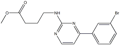 methyl 4-(4-(3-bromophenyl)pyrimidin-2-ylamino)butanoate Struktur