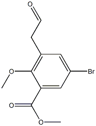 methyl 5-bromo-2-methoxy-3-(2-oxoethyl)benzoate Struktur