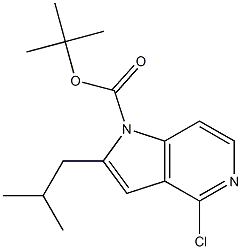 tert-butyl 4-chloro-2-isobutyl-1H-pyrrolo[3,2-c]pyridine-1-carboxylate Struktur