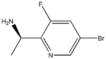 (R)-1-(5-bromo-3-fluoropyridin-2-yl)ethanamine Struktur