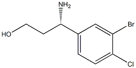 (S)-3-amino-3-(3-bromo-4-chlorophenyl)propan-1-ol Struktur