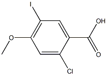 2-Chloro-5-iodo-4-methoxy-benzoic acid Struktur